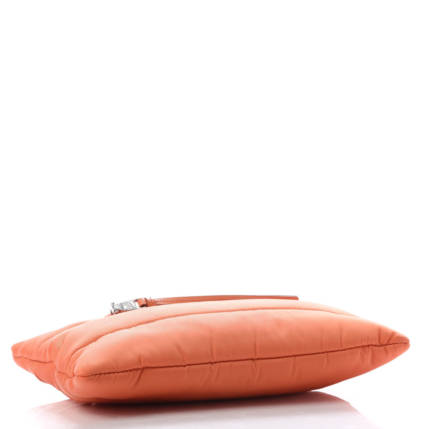 Tessuto Nylon Bomber Clutch Papaya