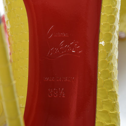 Christian Louboutin Python New Very Prive 120 Pumps 39.5 Yellow 6 of 7