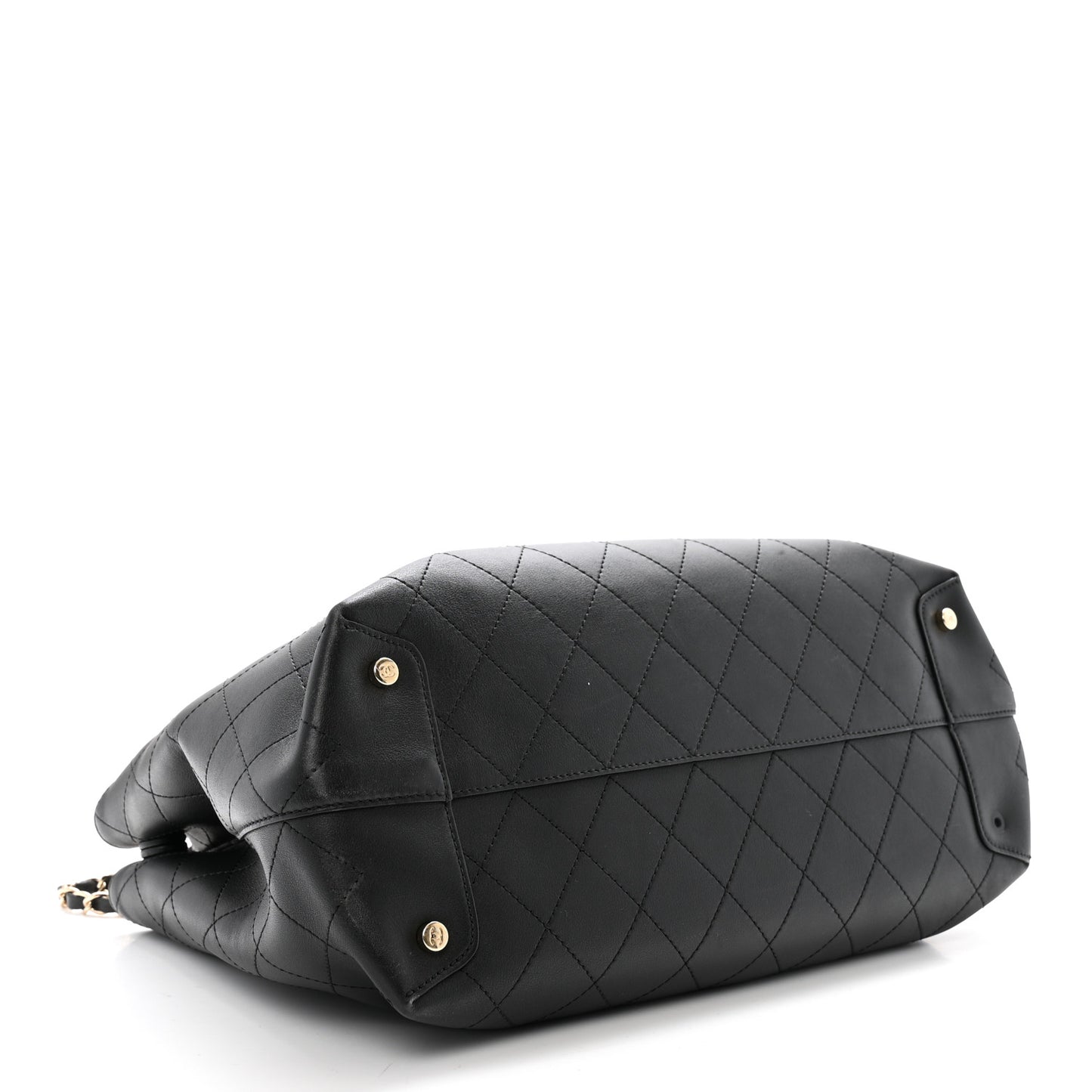 Calfskin Large Serial Shopper Tote Black