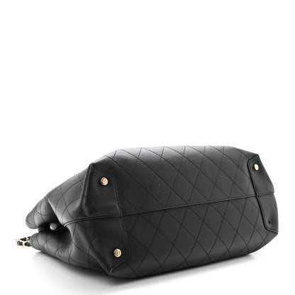 Chanel Calfskin Large Serial Shopper Tote Black 3 of 10