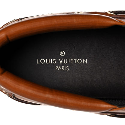 Louis Vuitton Calfskin Mens Summerland Boat Shoes 7.5 Cognac 8 of 11