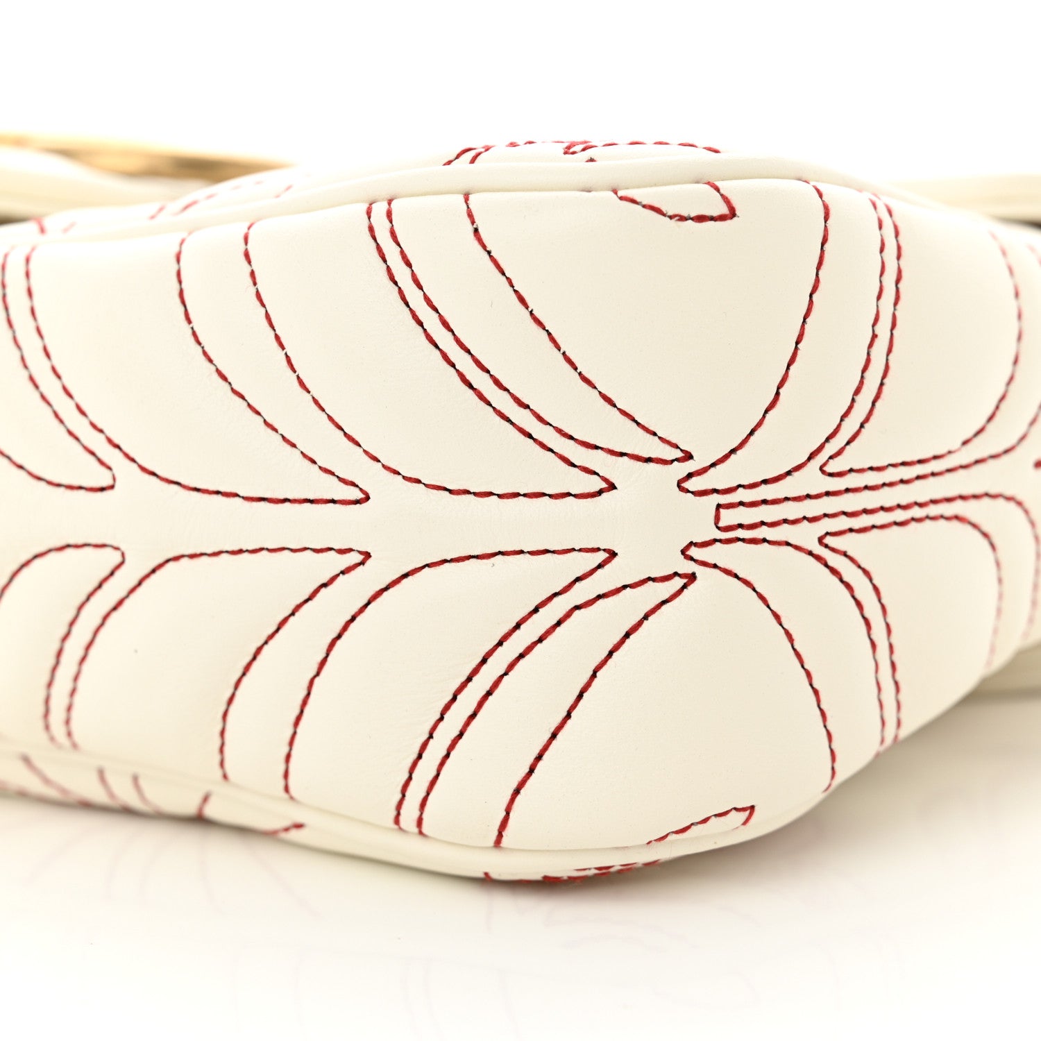 Gucci X ADIDAS Calfskin Matelasse Small GG Marmont Shoulder Bag Off White 9 of 9