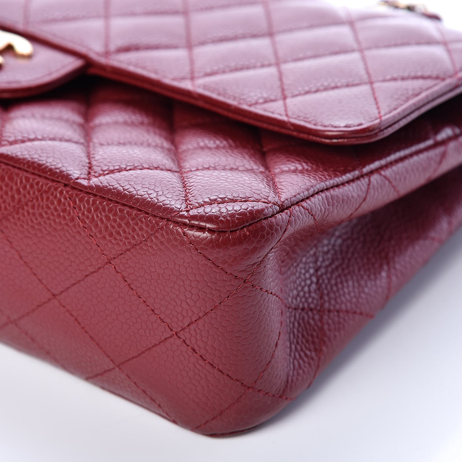 Chanel Caviar Quilted Medium Double Flap Red 12 of 16