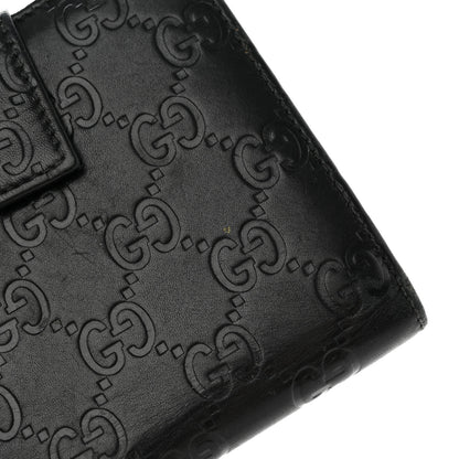 Gucci Guccissima Metal Bar French Flap Wallet Black 16 of 18