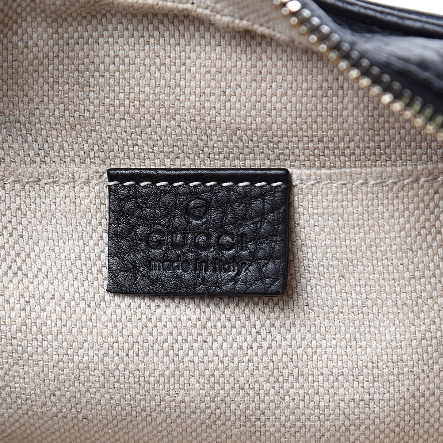 Pebbled Calfskin Small Soho Disco Bag Black