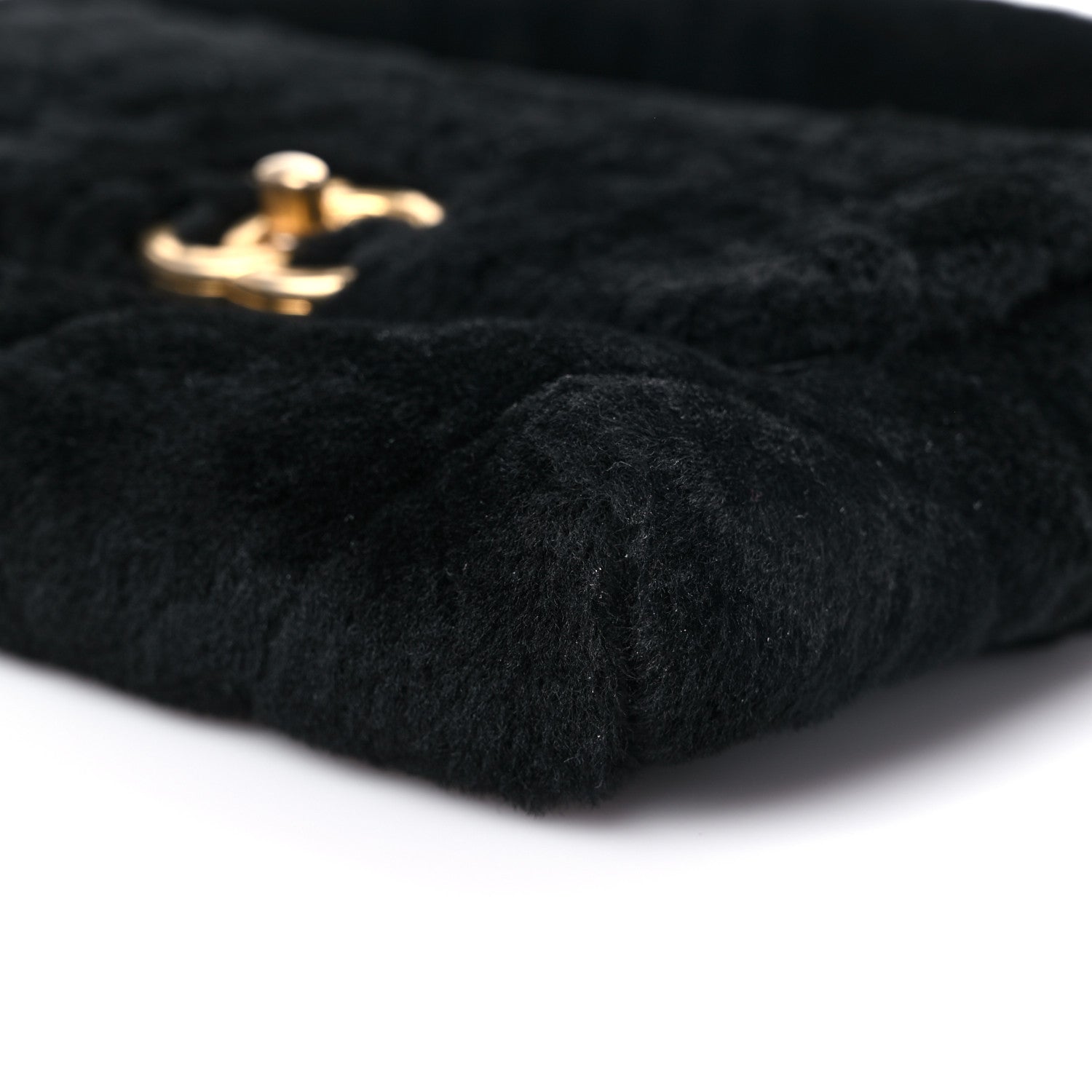 Chanel Shearling Quilted Single Flap Black 9 of 9