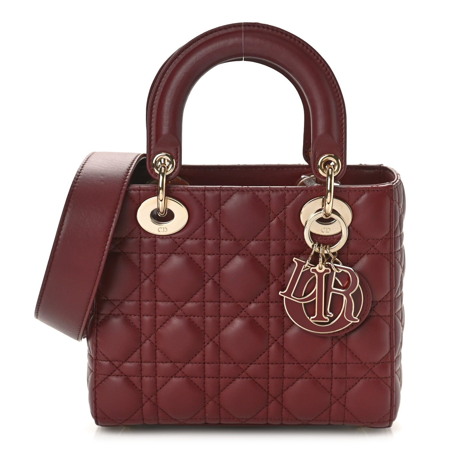 Christian Dior Lambskin Cannage Small My ABCDior Lady Dior Red Bricks 1 of 8