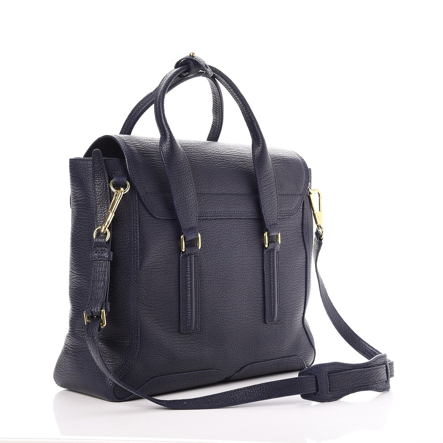 3.1 Textured Calfskin Large Pashli Satchel Ink