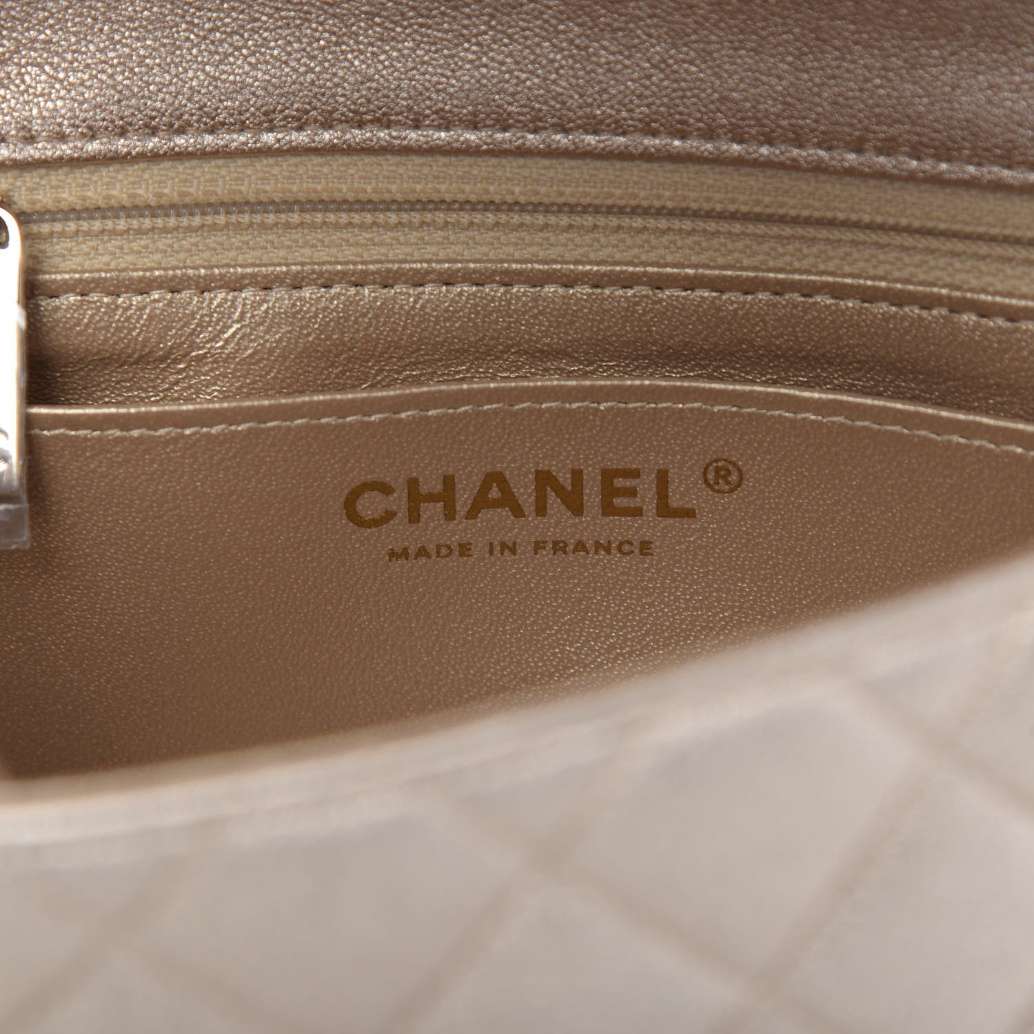 Chanel Metallic Lambskin Quilted Mini Square Flap Gold 8 of 9