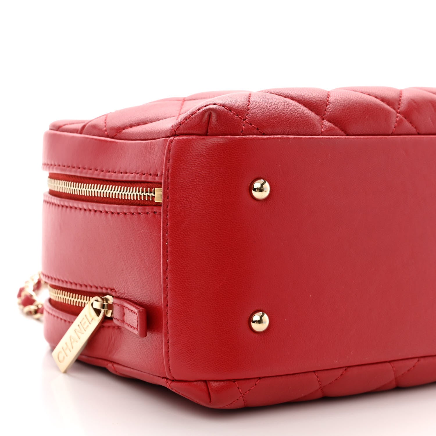Chanel Lambskin Quilted Small Trendy CC Bowling Bag Red 11 of 13