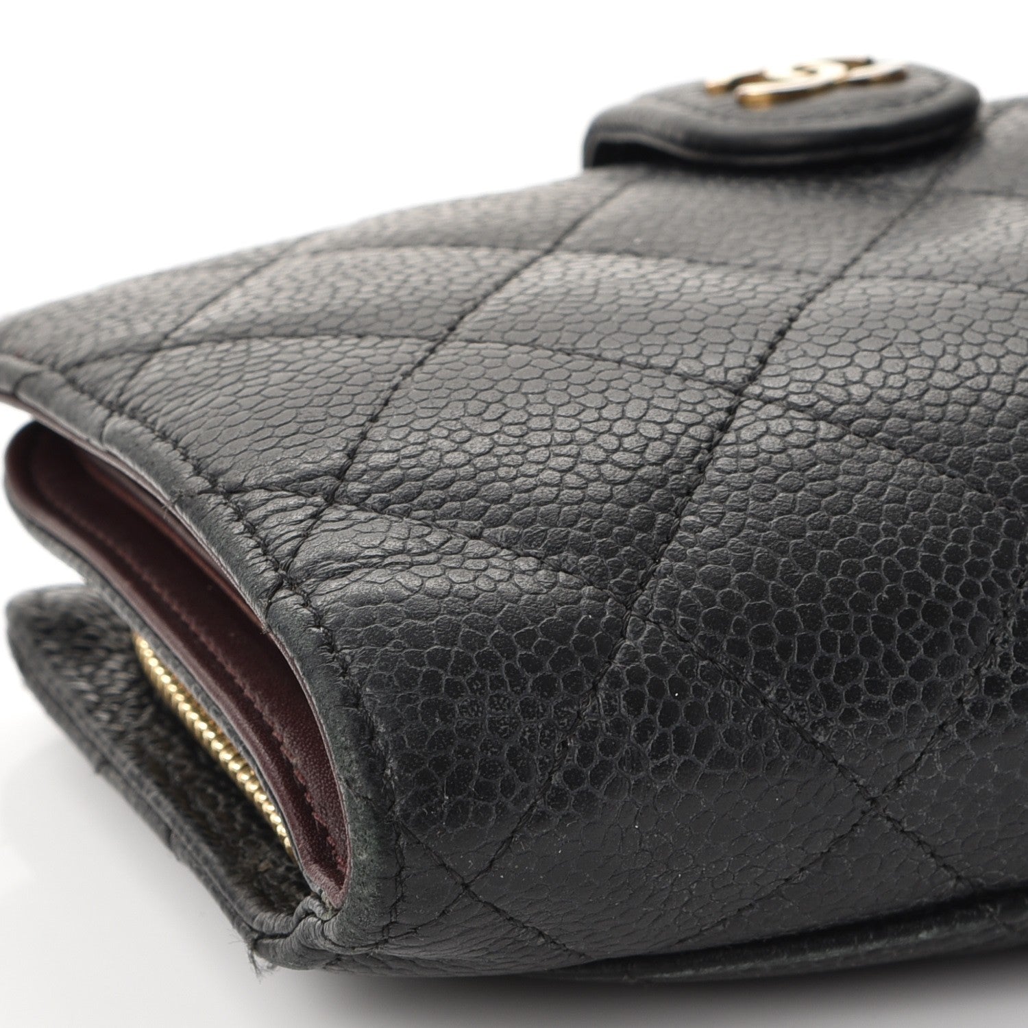 Chanel Caviar Quilted Zipped Pocket Wallet Black 12 of 17