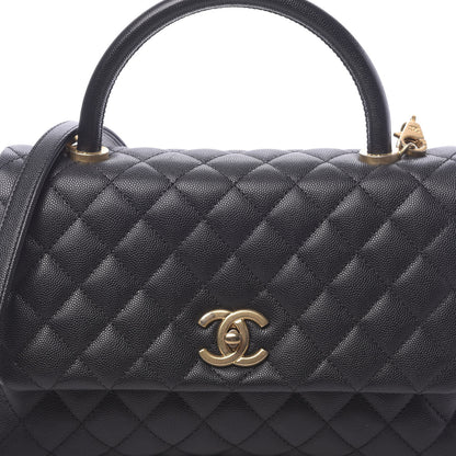 Chanel Caviar Quilted Small Coco Handle Flap Black 11 of 12