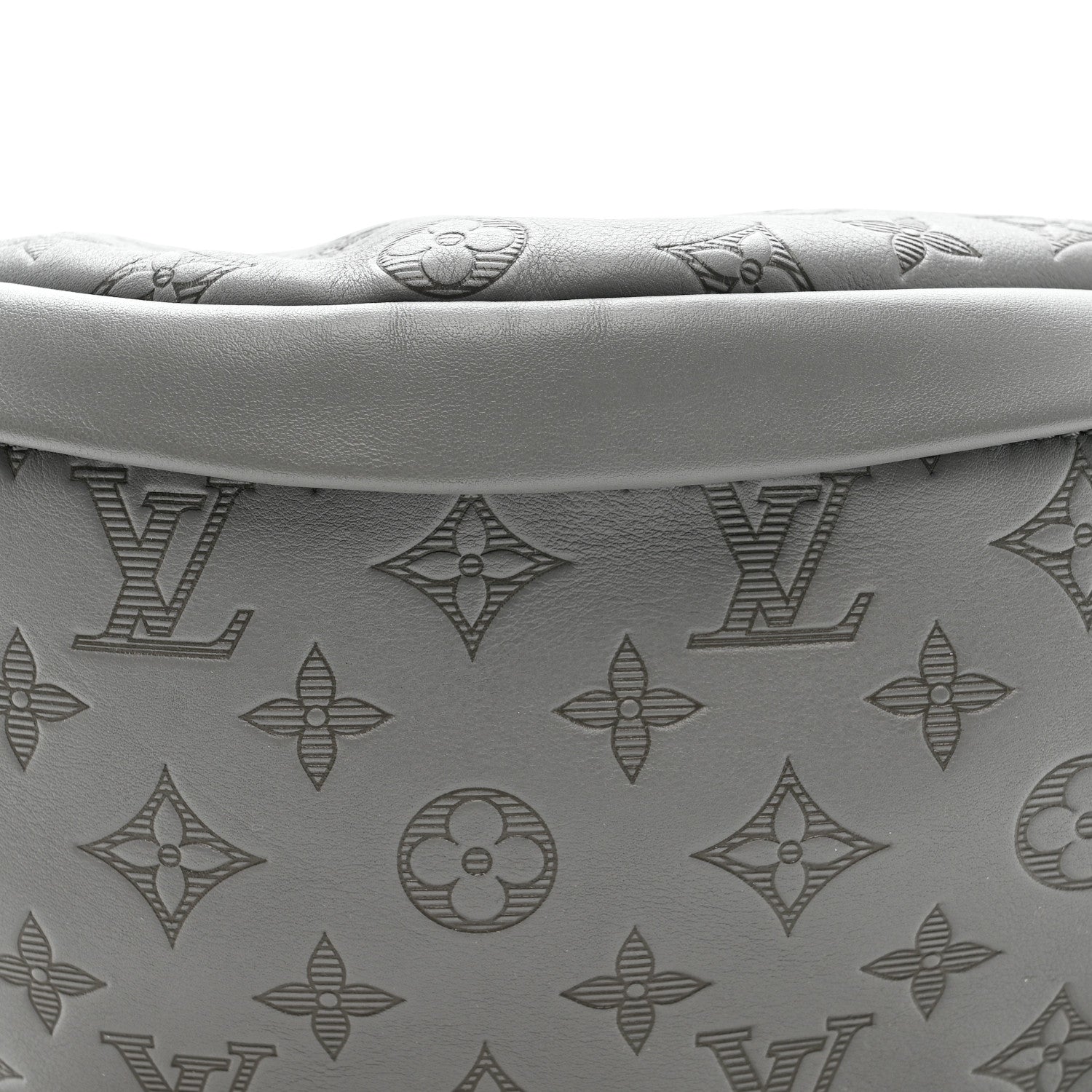 Louis Vuitton Calfskin Monogram Shadow Discovery Bumbag PM Gray 7 of 10