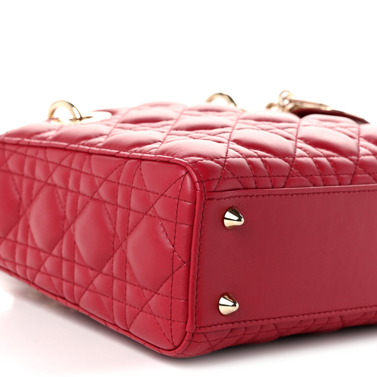 Lambskin Cannage Small My ABCDior Lady Dior Red