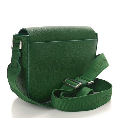 Salvatore Ferragamo SALVATORE FERRAGAMO Hammered Calfskin Medium Fiamma Crossbody Bag Forest Green 2 of 9
