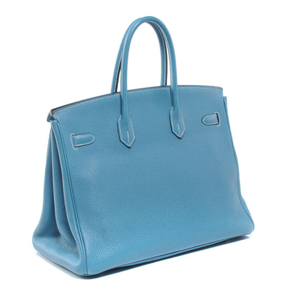 Hermes Togo Birkin 35 Blue Jean 3 of 11