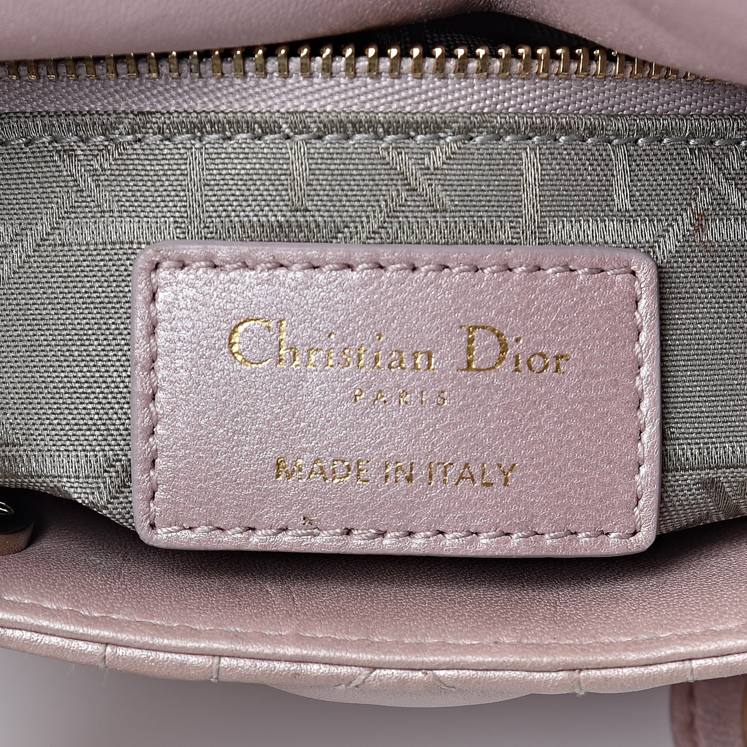 Christian Dior Metallic Lambskin Cannage Mini Lady Dior Lotus 8 of 16