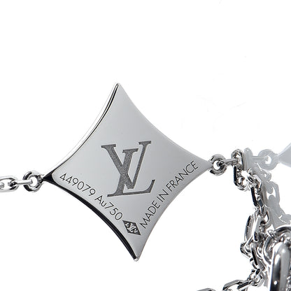 Louis Vuitton 18K White Gold Black Onyx Diamond Color Blossom BB Bracelet 4 of 5