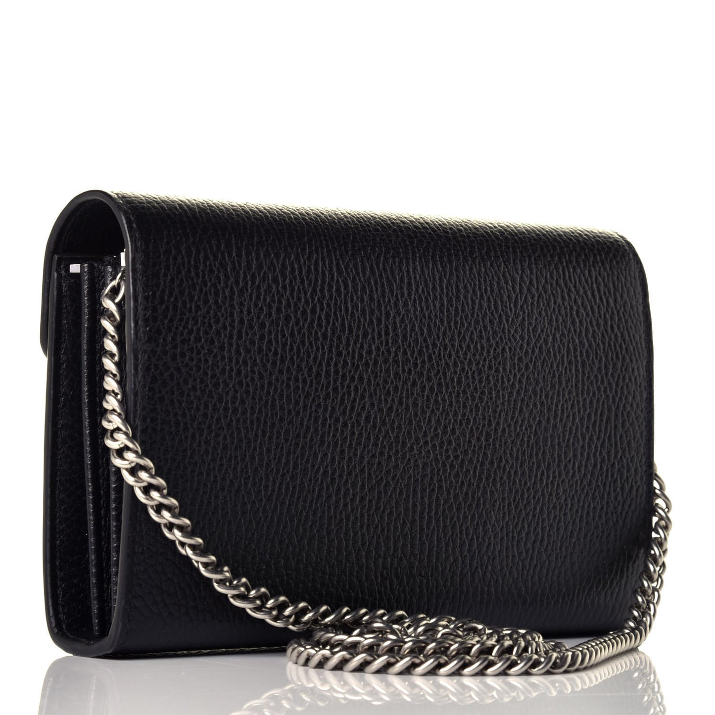 Calfskin Mini Dionysus Chain Wallet Black