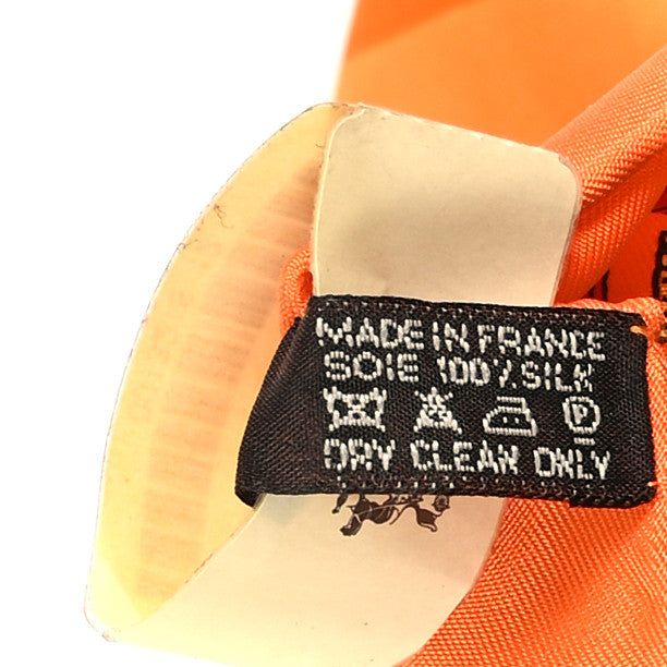 Hermes Silk Caparacons De La France Et De L'Inde Scarf 90 Orange Mandarine Gris Bleute 3 of 4