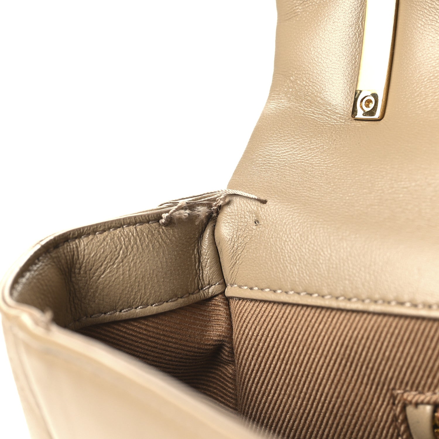 Burberry Lambskin Quilted Medium Lola Bag Oat Beige 10 of 10