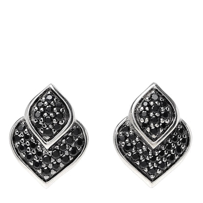 John Hardy Sterling Silver Black Sapphire Spinel Legends Naga Stud Earrings 1 of 4