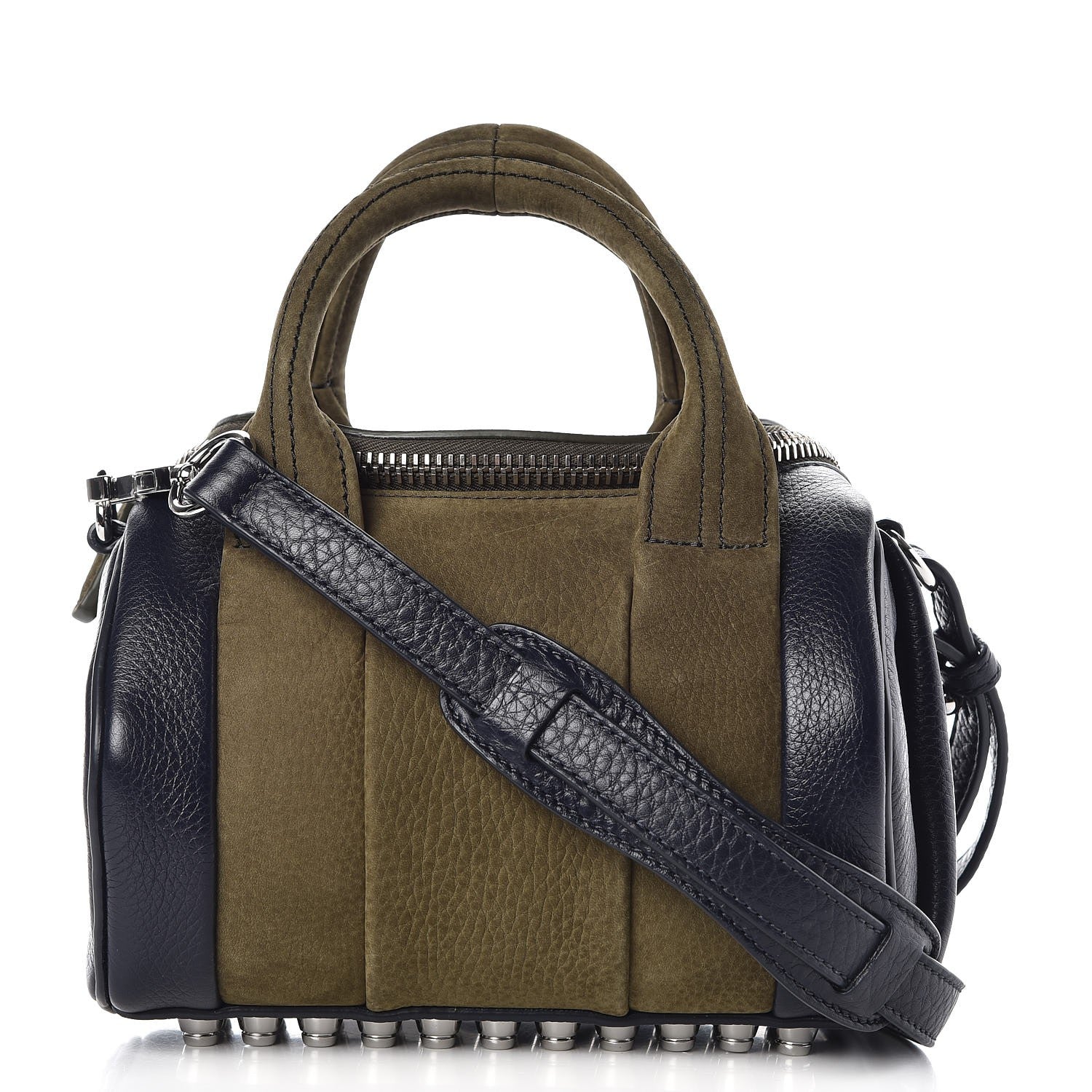Alexander Wang Nubuck Soft Pebbled Calfskin Mini Rockie Navy Green 1 of 7