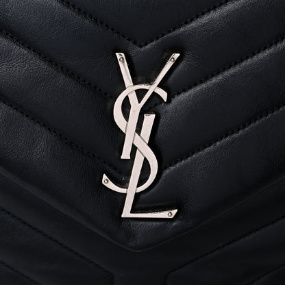 Saint Laurent Calfskin Y Quilted Monogram Medium Loulou Chain Satchel Black 16 of 18