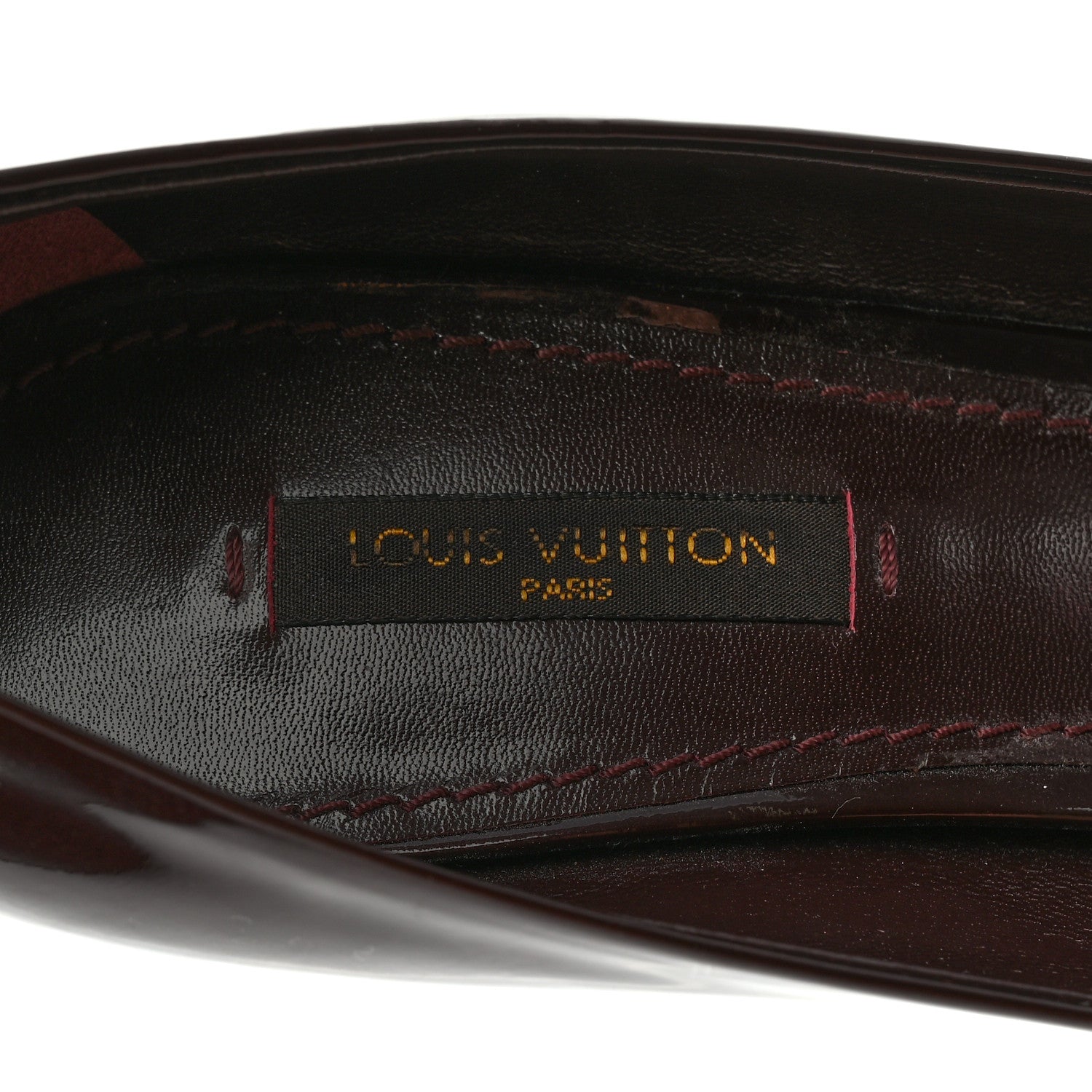 Louis Vuitton Patent Calfskin Oh Really Peep Toe Pumps 38 Amarante 6 of 8