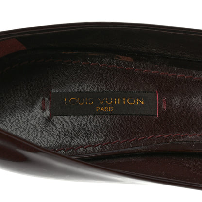 Louis Vuitton Patent Calfskin Oh Really Peep Toe Pumps 38 Amarante 6 of 8