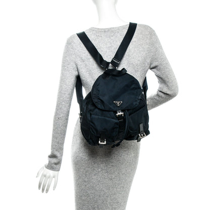 Prada Tessuto Nylon Medium Backpack Blue 2 of 6
