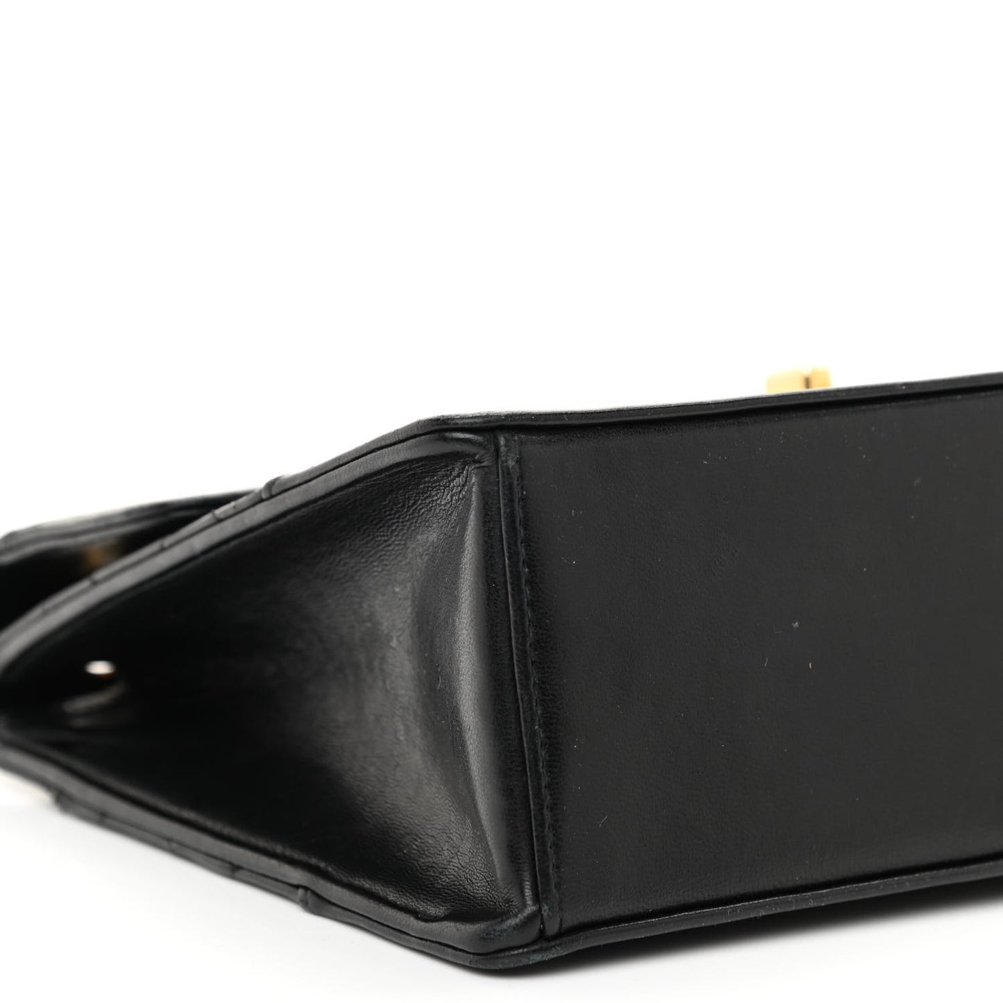 Lambskin Quilted Medium Mademoiselle Single Flap Black
