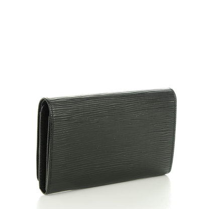 Louis Vuitton Epi Porte-Monnaie Billets Tresor Wallet Black 3 of 7
