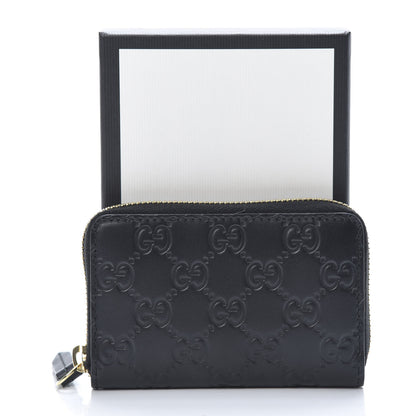 Gucci Guccissima Zip Around Card Case Black 7 of 7