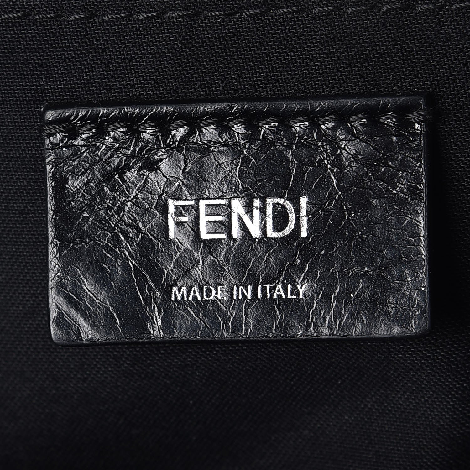 Fendi Vitello Dolce Crystal Flowerland Croc Tail Mini Backpack Black 6 of 7