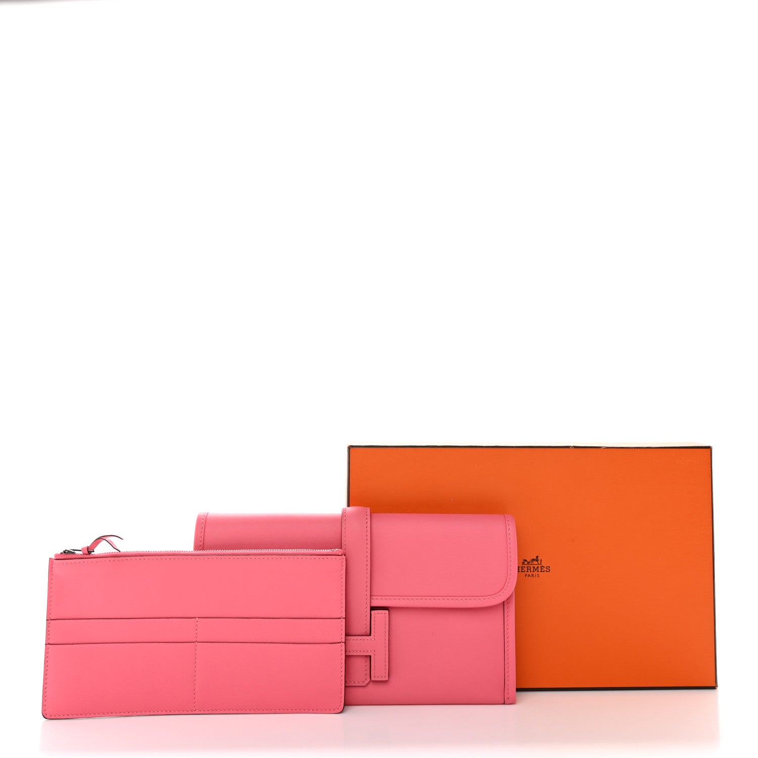 Hermes Swift Jige Duo Clutch Rose Azalee 14 of 14