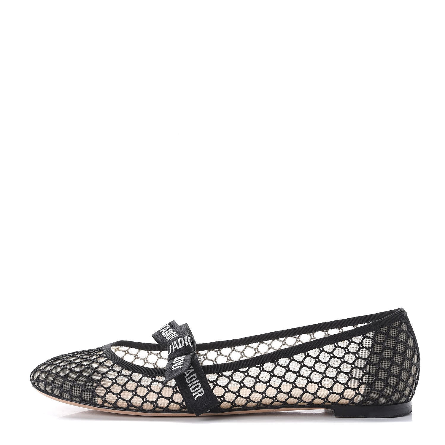 Christian Dior Resille Miss J'Adior Ballet Flat 42 Black 1 of 8