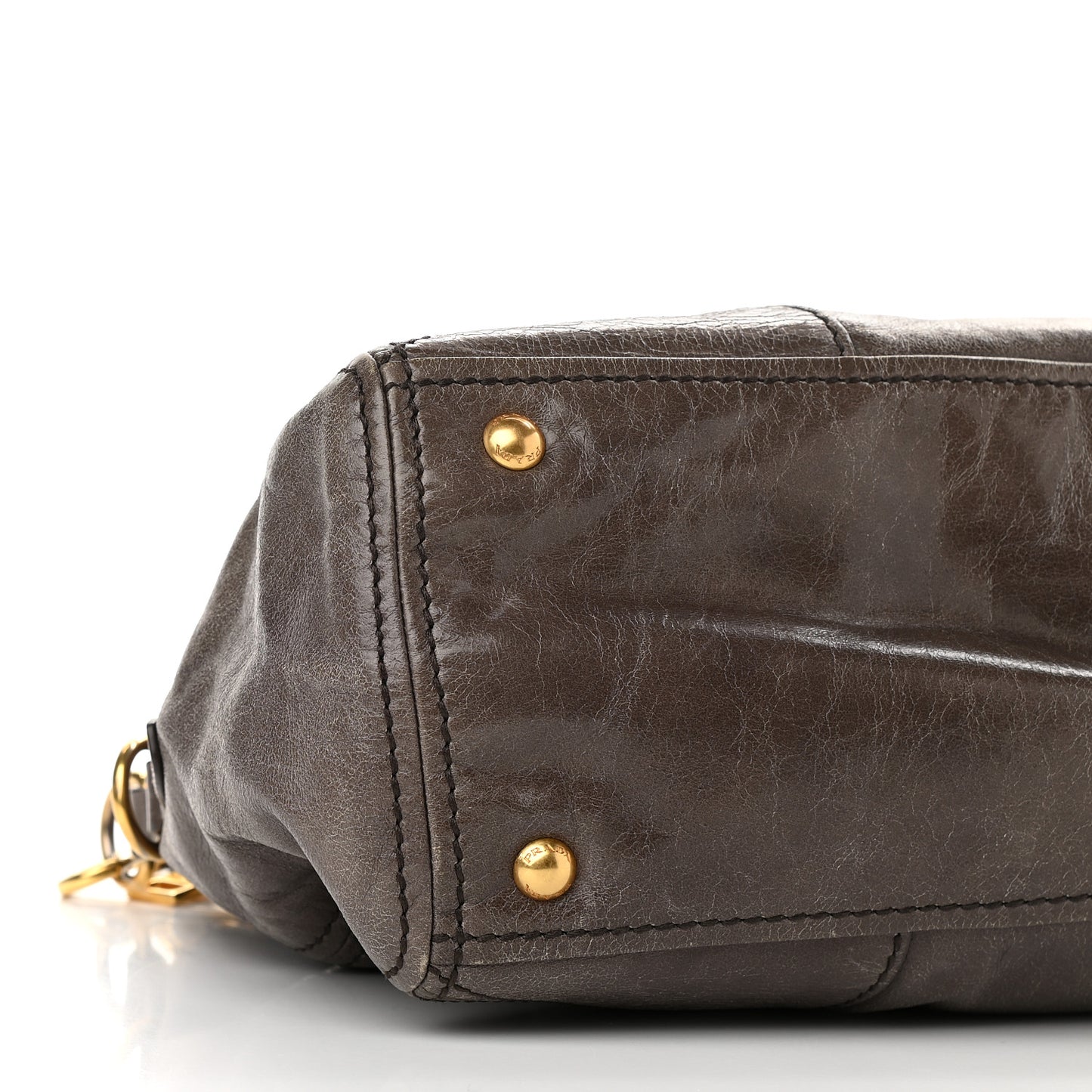 Vitello Shine Shopping Satchel Bambu