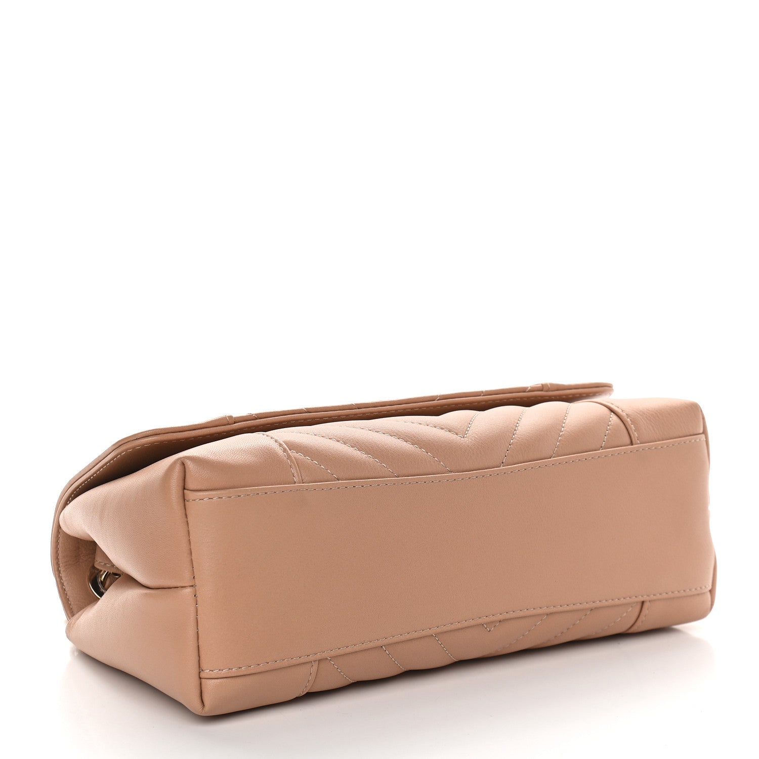 Chanel Calfskin Quilted Medium Daily Chevron Flap Beige 3 of 8