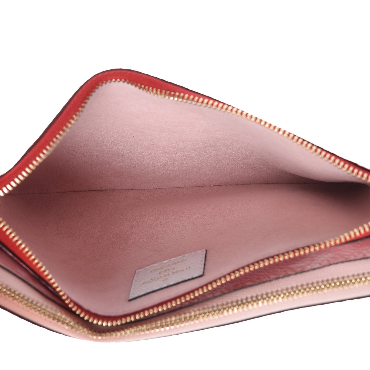 Monogram Giant Double Zip Pochette Rouge