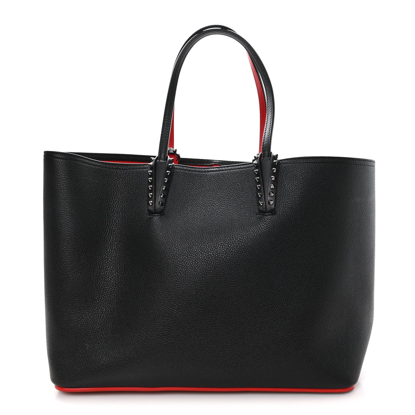 Calfskin Spikes East West Cabata Tote Black