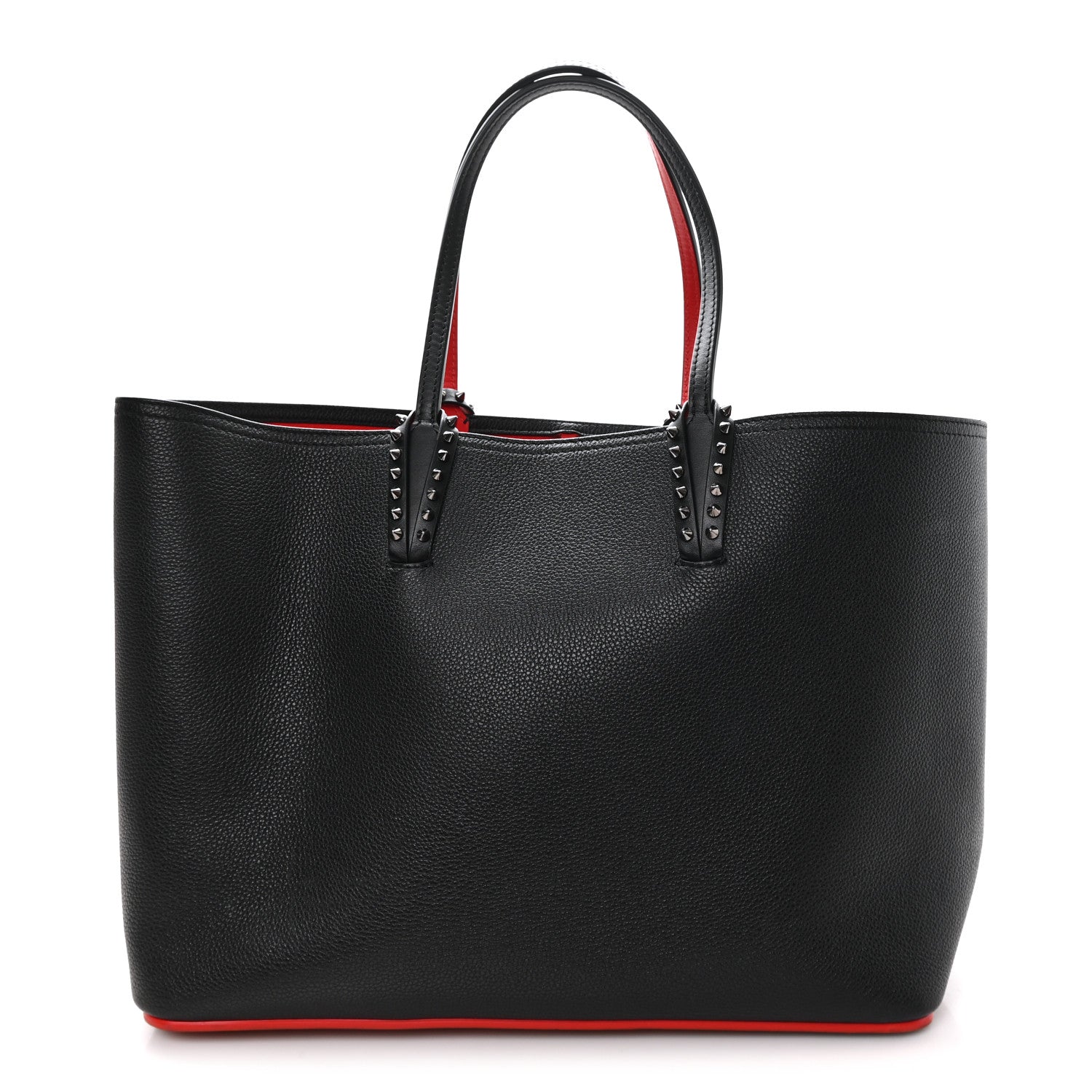Christian Louboutin Calfskin Spikes East West Cabata Tote Black 1 of 13