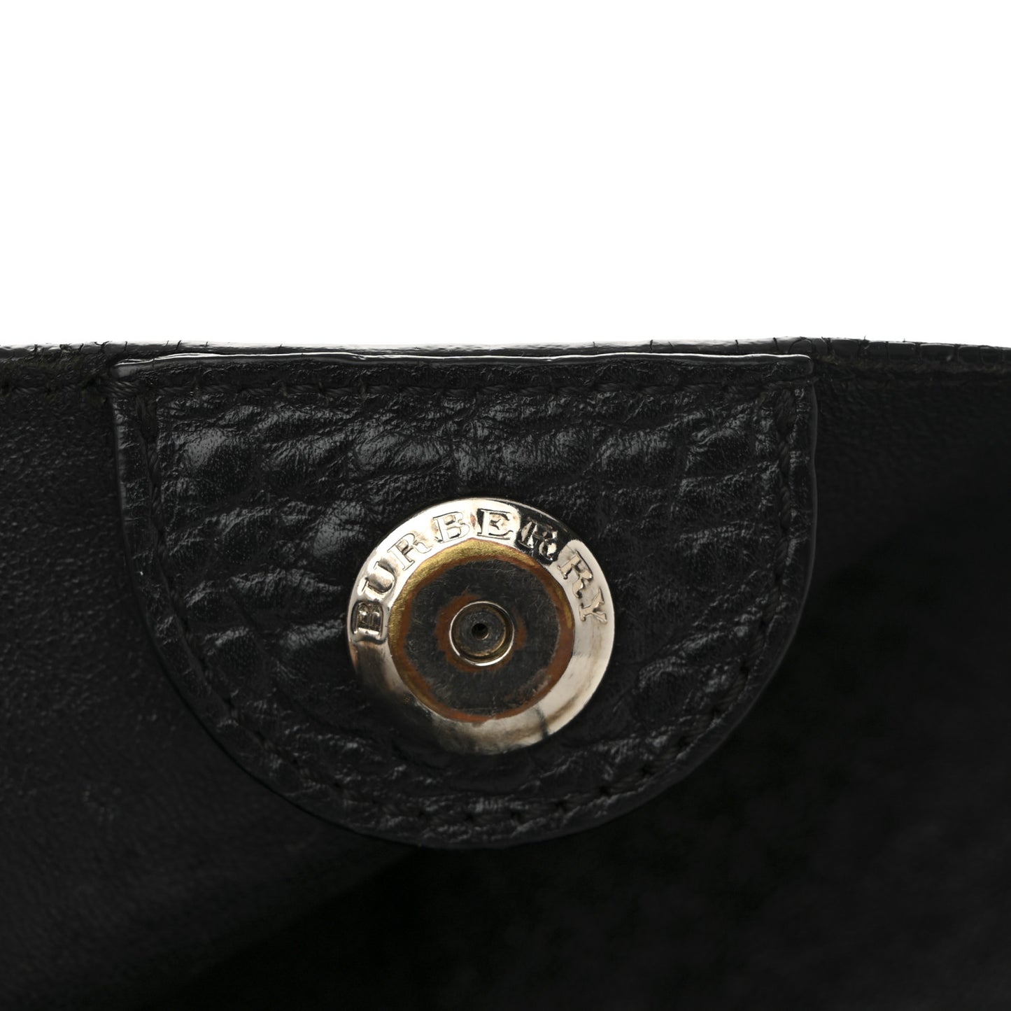 Signature Grain Calfskin Check Embossed Small Canterbury Black