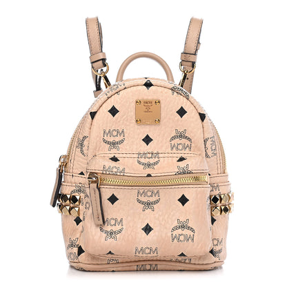 MCM Visetos Side Stud X-Mini Stark Backpack Beige 1 of 9