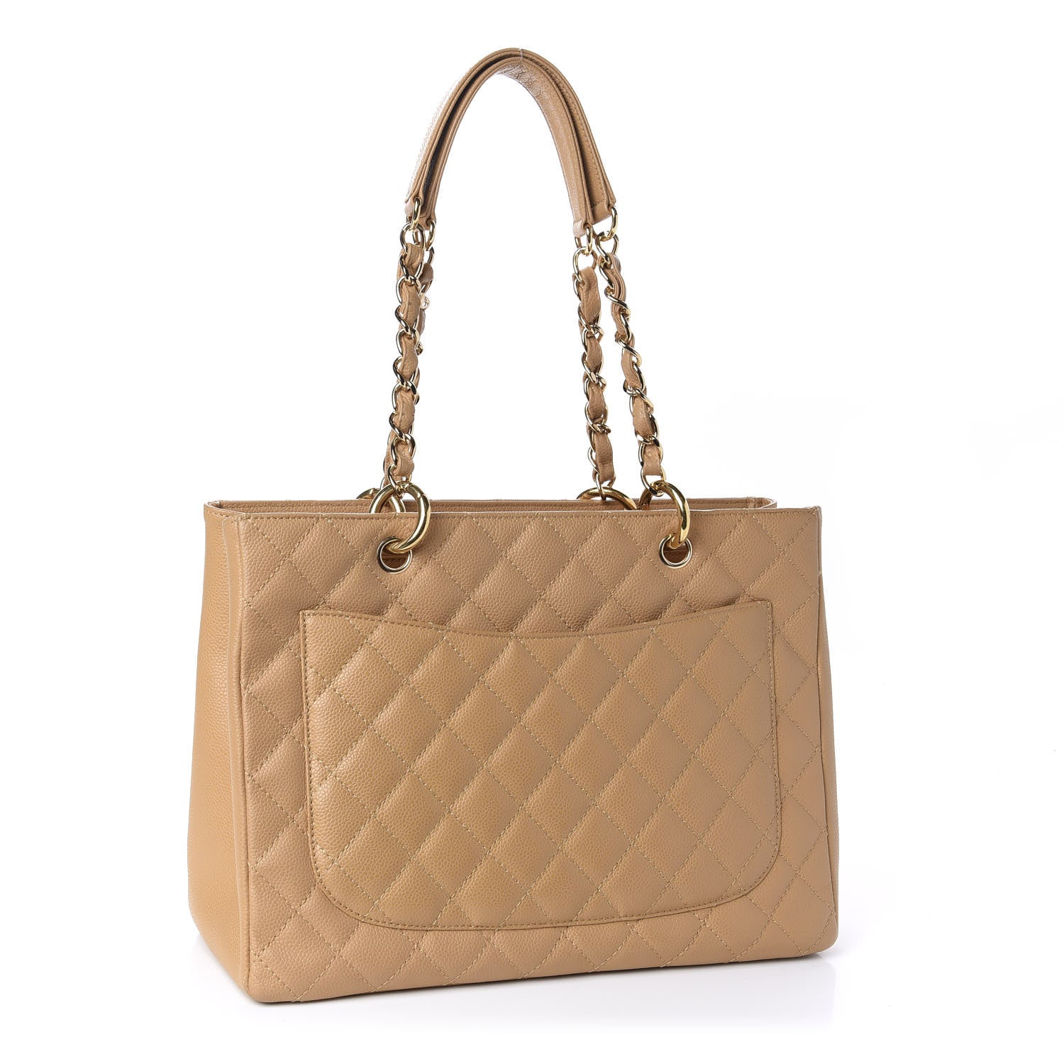 Chanel Caviar Quilted Grand Shopping Tote GST Beige Clair 3 of 10
