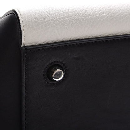 Celine Supple Calfskin Medium Bi-Color Edge Shoulder Bag Cream 9 of 10