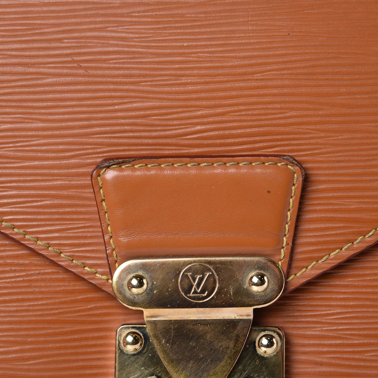 Epi Pochette Sellier Dragonne Clutch Gold