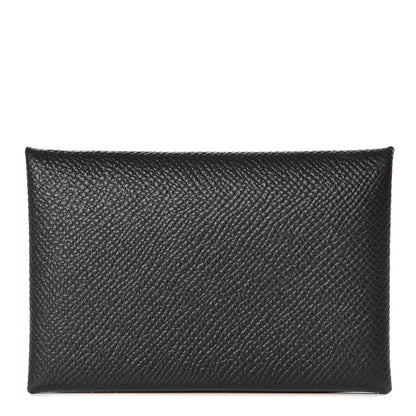Hermes Epsom Calvi Card Case Black 1 of 8