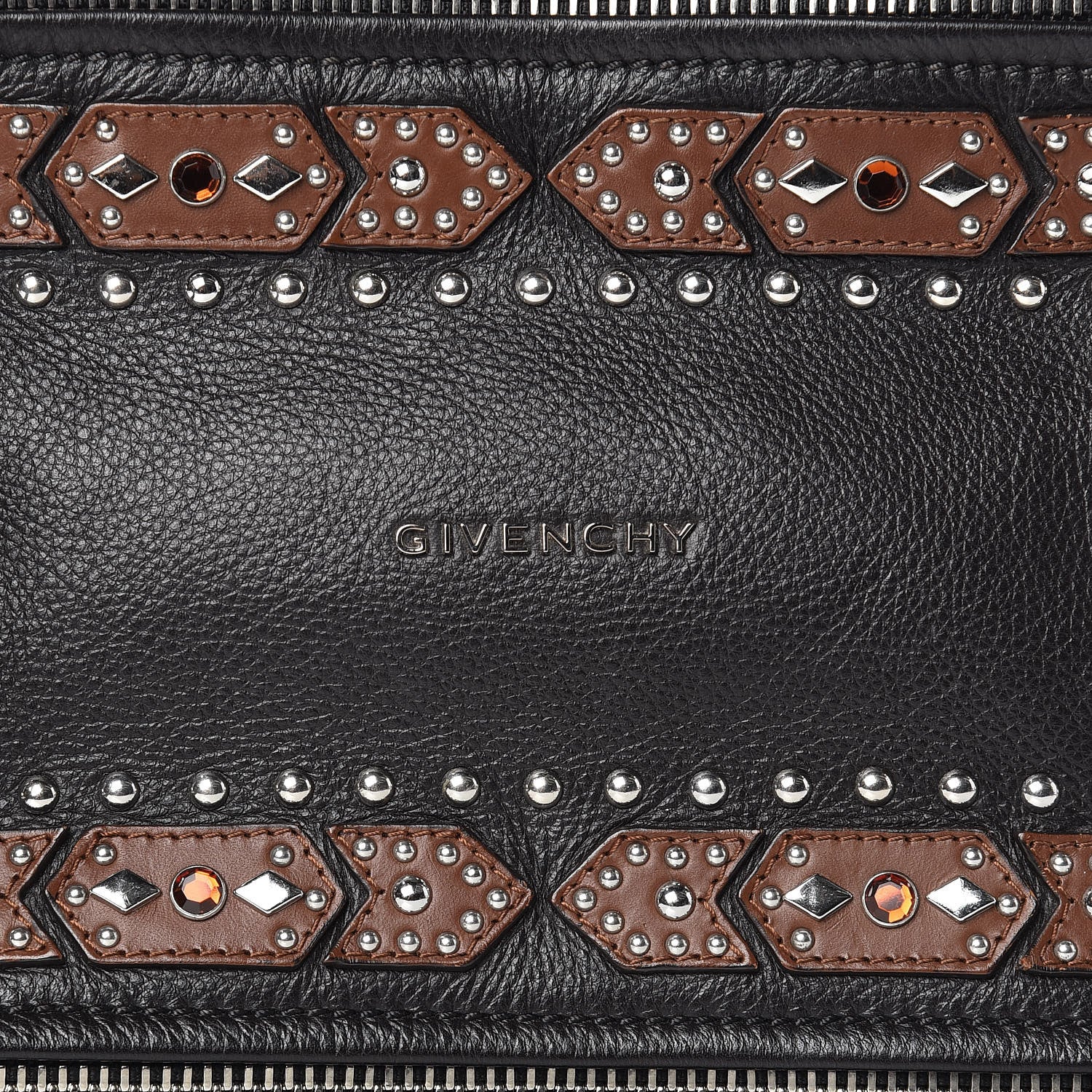 Givenchy Calfskin Small Studded Pandora Black Brown 8 of 10