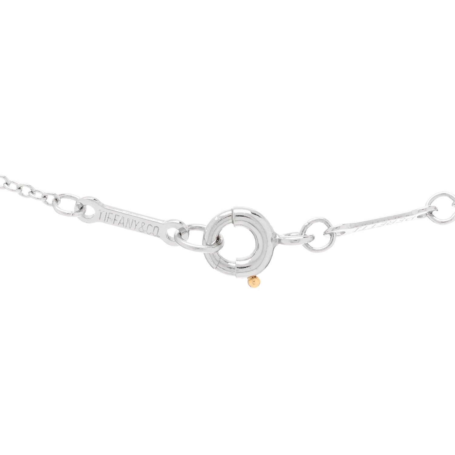 Tiffany Platinum Diamond .17ct Elsa Peretti Diamonds By The Yard Pendant Necklace 2 of 3